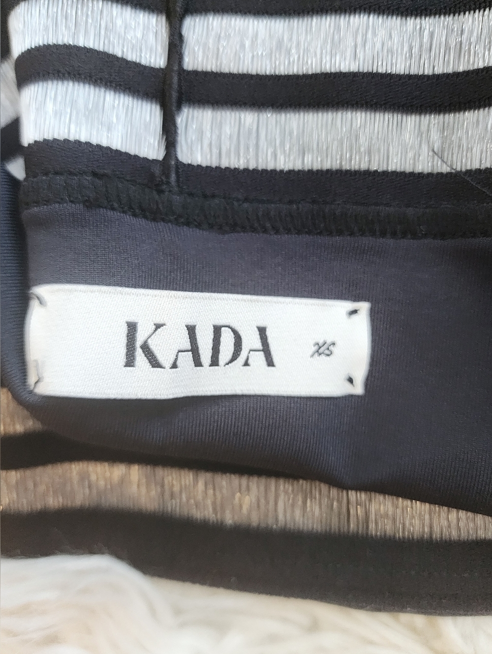 KADA PENCIL BODYCON SKIRT SILKY SOFT STRIPE ELASTIC WAISTBAND WOMENS SIZE XS - Picture 6 of 16